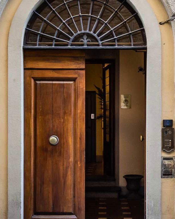 Entrance of the historic building of AQA Palace 