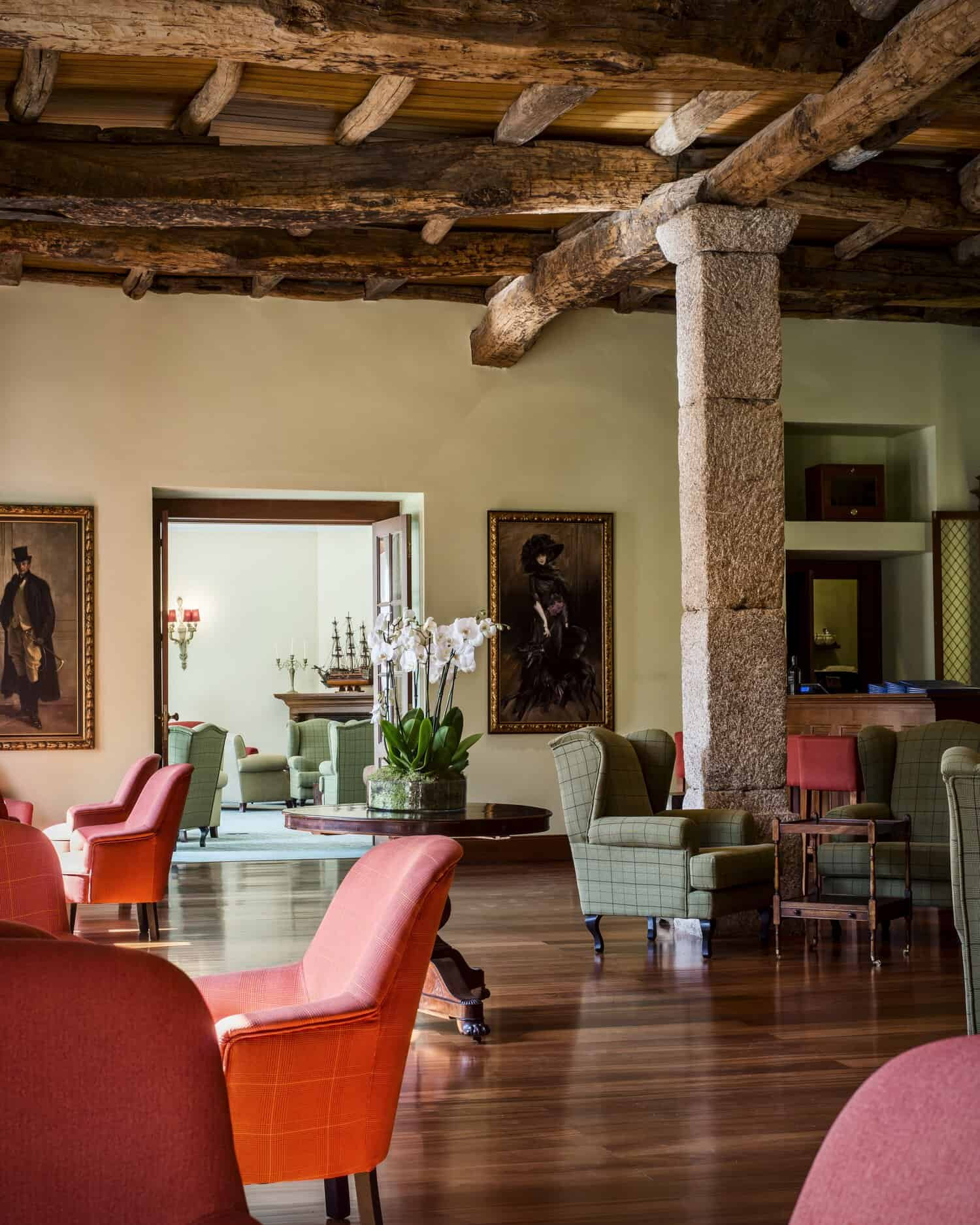 The bar library at The Vintage House Hotel in The Douro Valley 