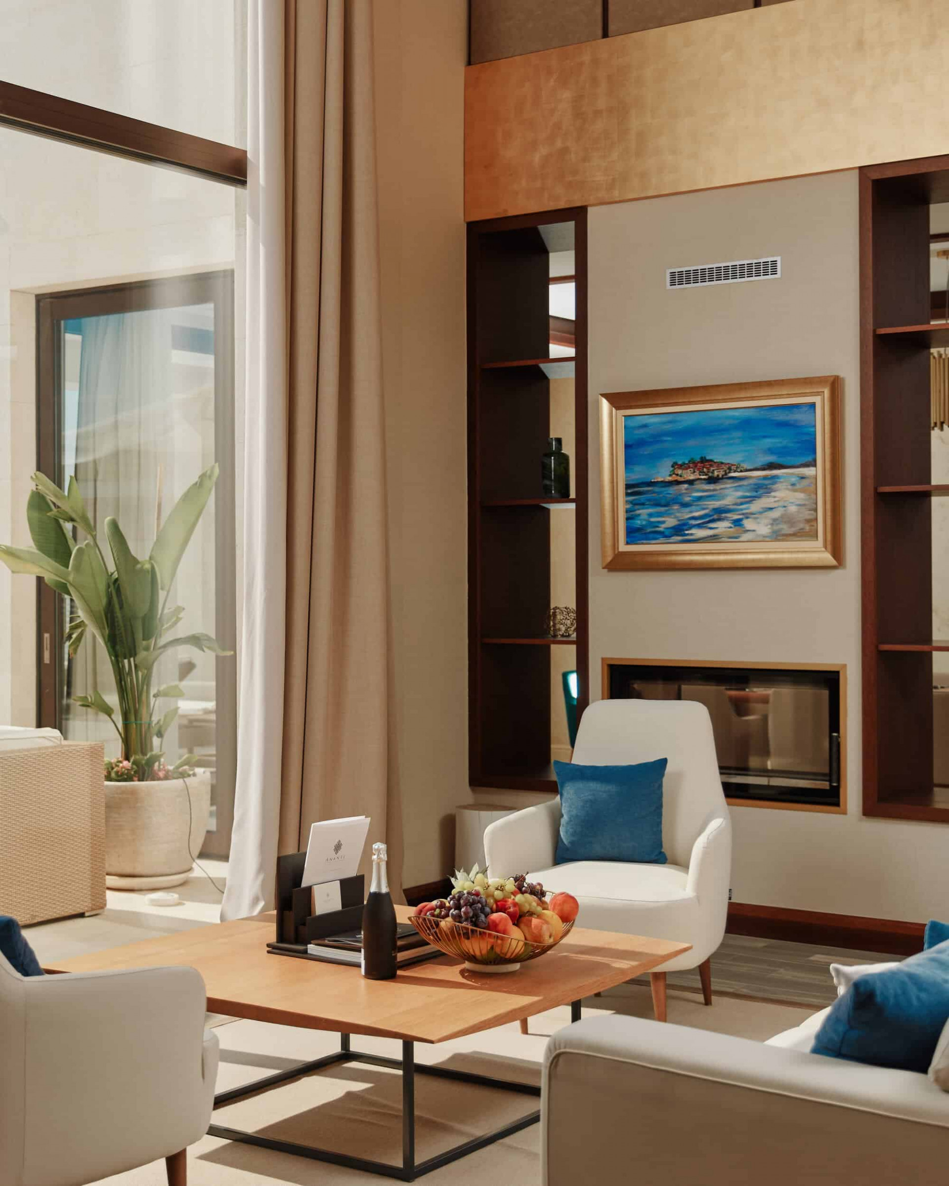 Modern and elegant living room at Ananti Resort
