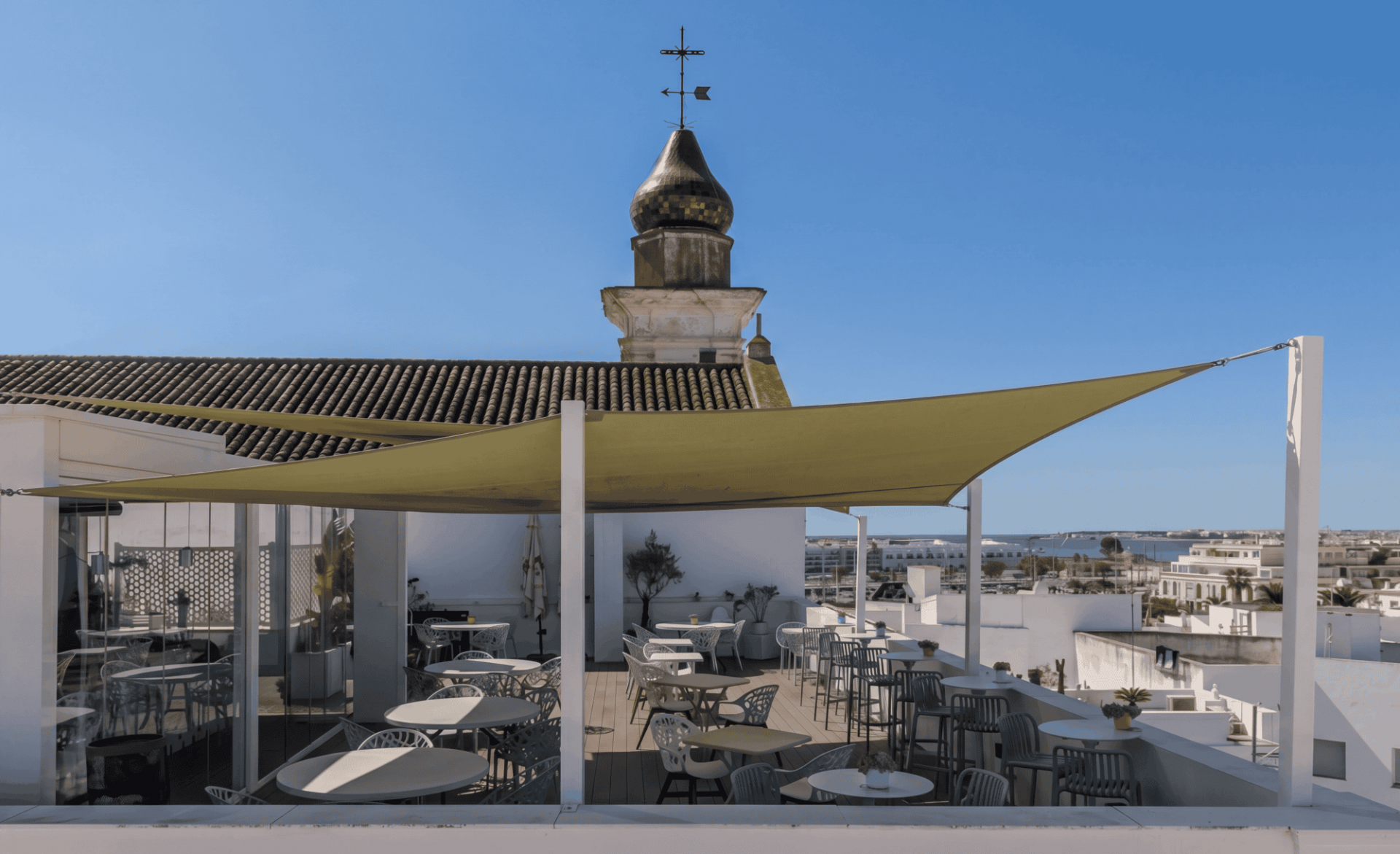 Rooftop with views of the hotel Posada El Convento Mercedario in Ayamonte