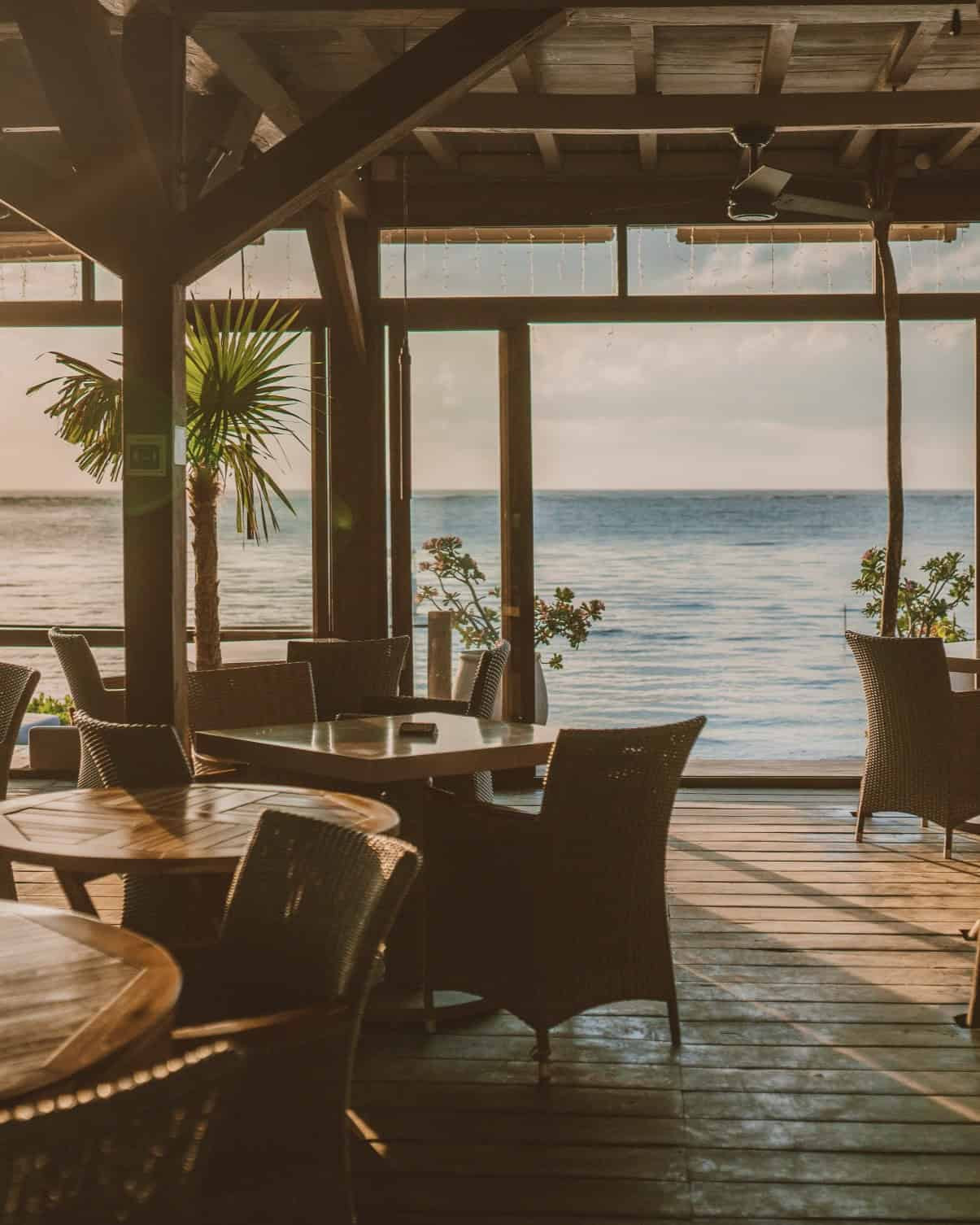 Restaurante Pandano con vistas al mar de Tulum 