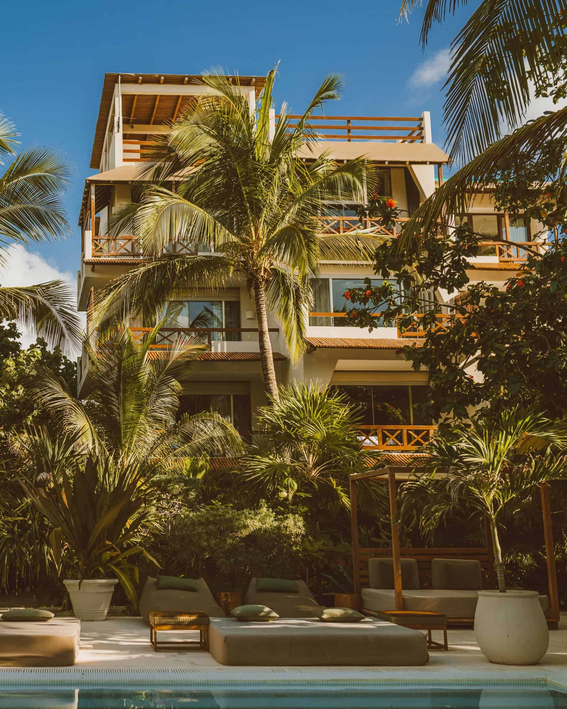 Fachada del hotel boutique Jashita Tulum