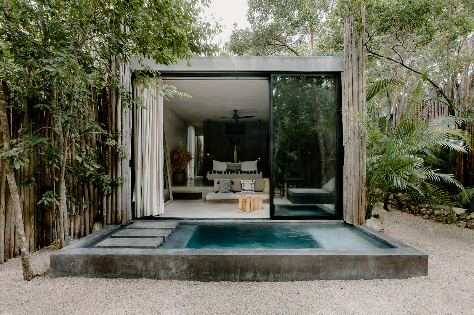 Bardo Hotel en Tulum con piscina privada en la habitación 