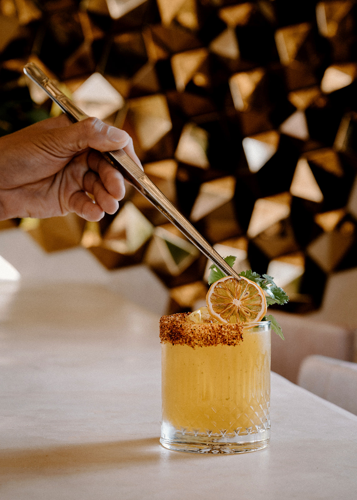 Cocktail-making at the MILAM Tulum bar